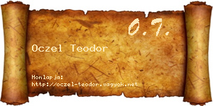 Oczel Teodor névjegykártya